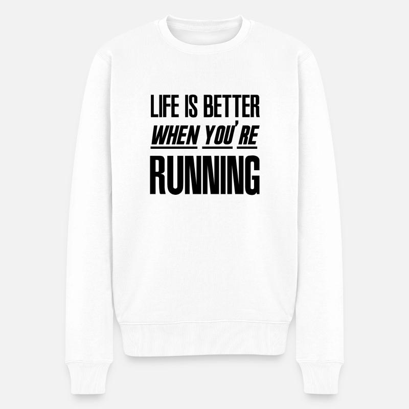 Running - Pull Premium bio Homme - blanc