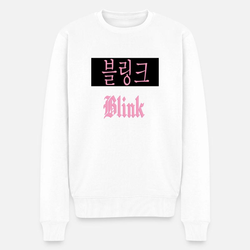 Blink fandom - Männer Premium Bio Pullover - Weiß