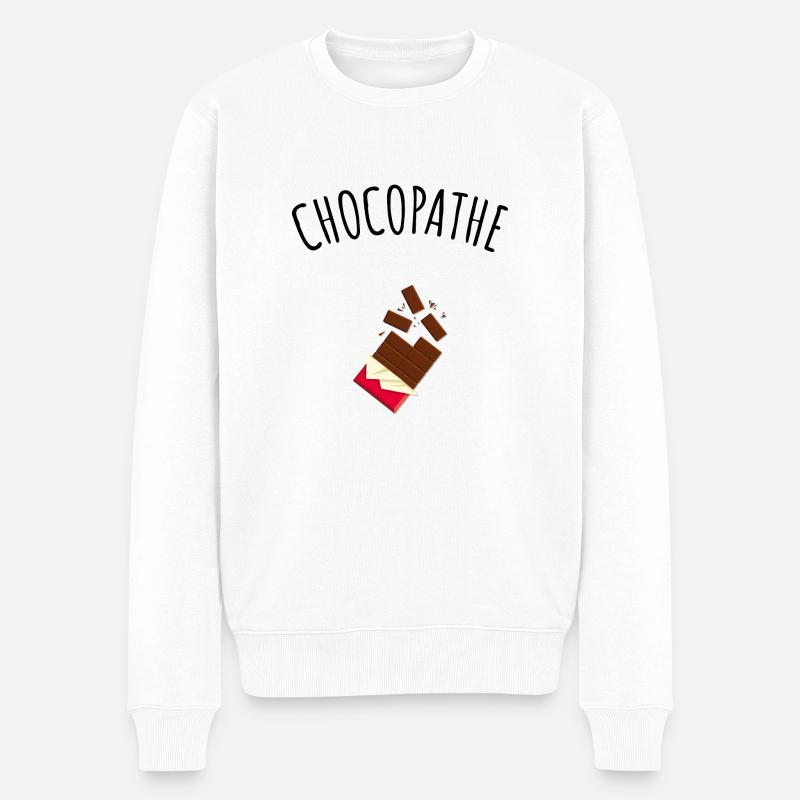 Chocopathe, humour gourmand chocolat - Pull Premium bio Homme - blanc