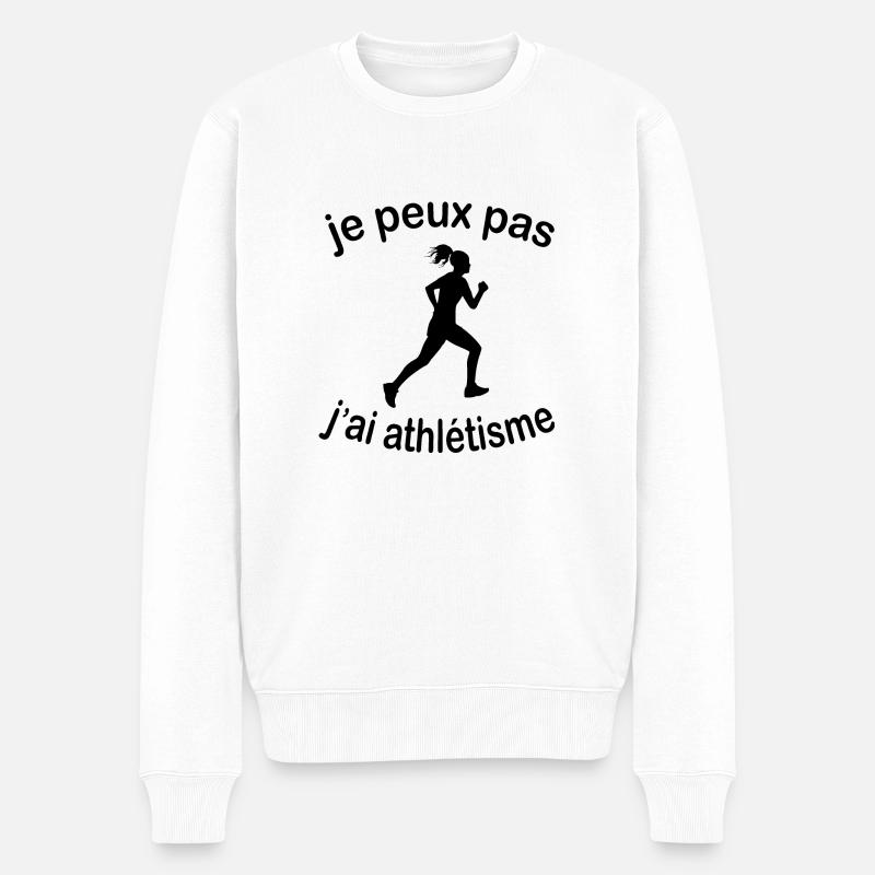 Je Peux Pas J'ai Athlétisme - Pull Premium bio Homme - blanc