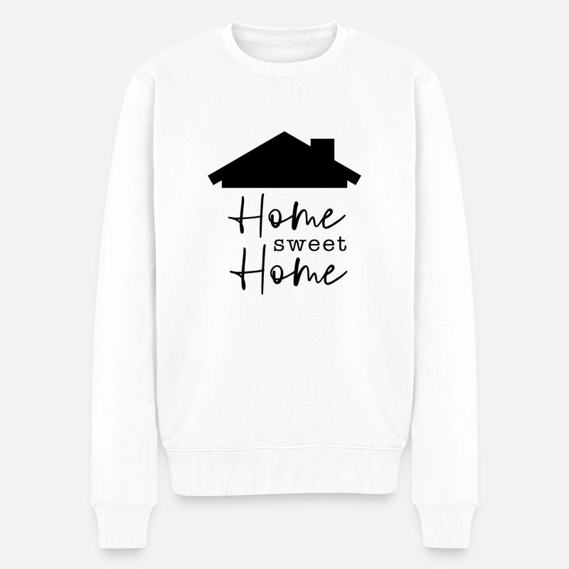 home sweet home - Pull Premium bio Homme - blanc