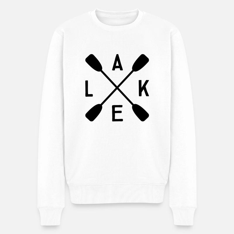 Lake - Männer Premium Bio Pullover - Weiß