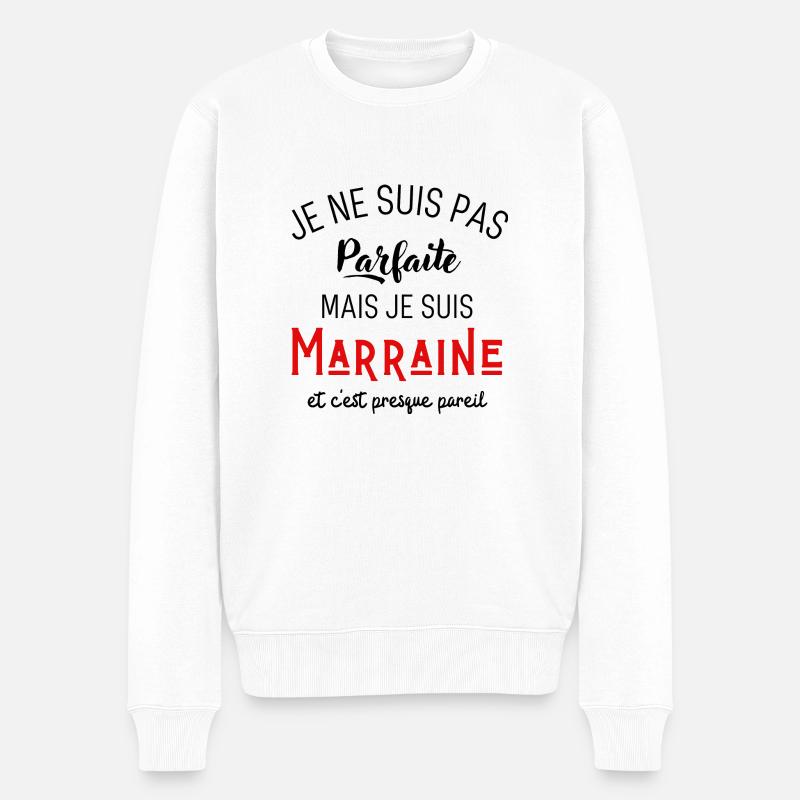 Pas parfaite mais marraine - Pull Premium bio Homme - blanc
