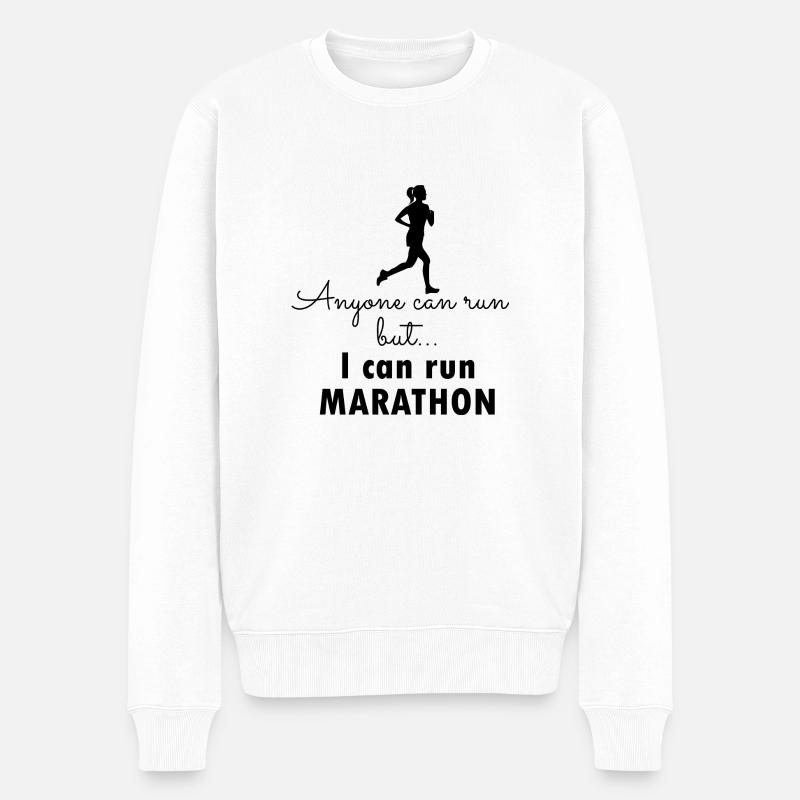 Course de marathon - Pull Premium bio Homme - blanc