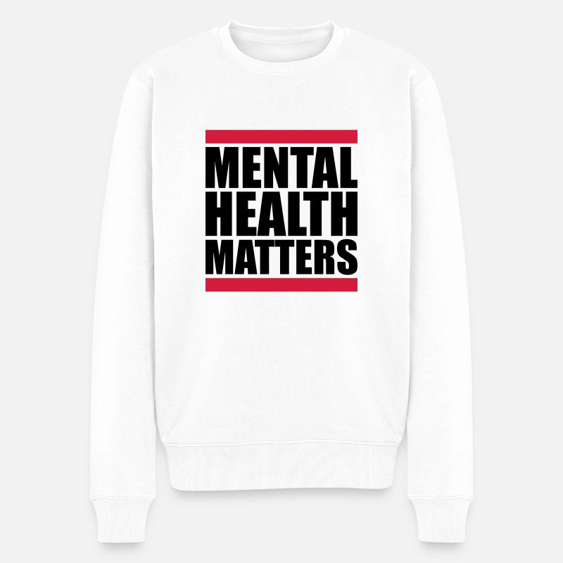 la santé mentale compte citation - Pull Premium bio Homme - blanc