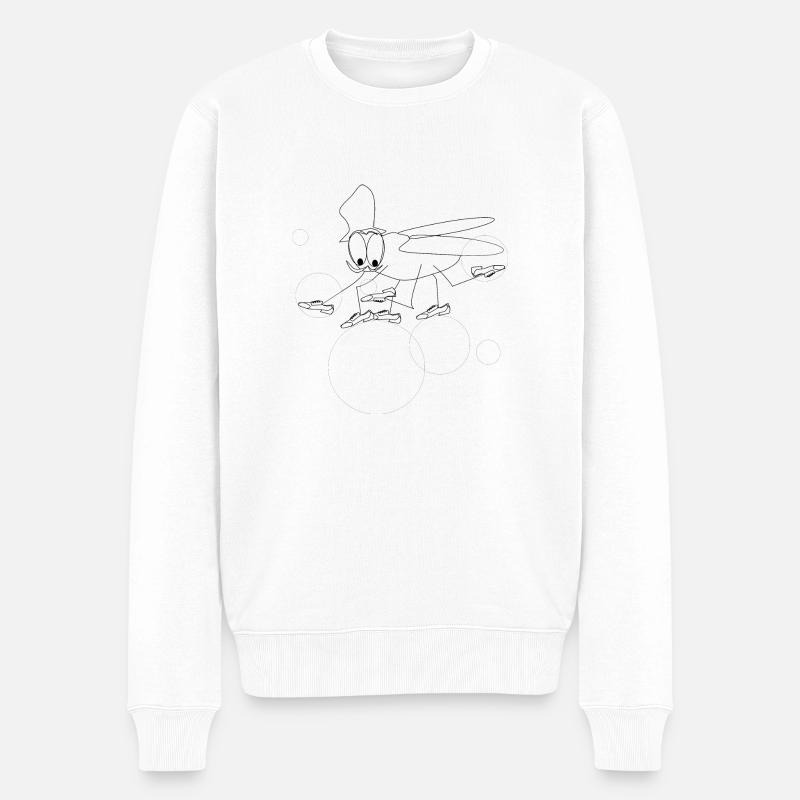 Stubenfliege - Männer Premium Bio Pullover - Weiß