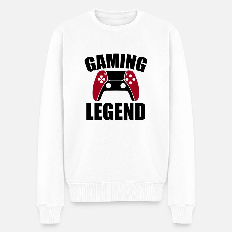 Légende du jeu vidéo - Pull Premium bio Homme - blanc