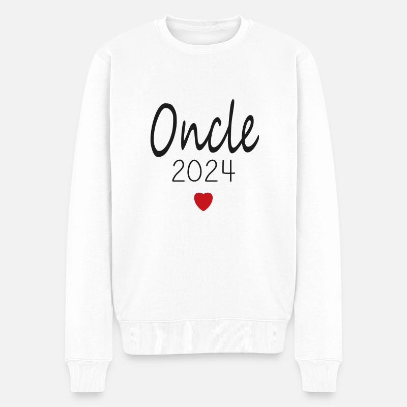 oncle - futur oncle 2024 - Pull Premium bio Homme - blanc