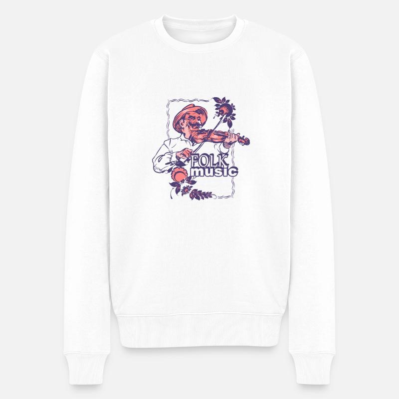 Volksarbeit - Männer Premium Bio Pullover - Weiß
