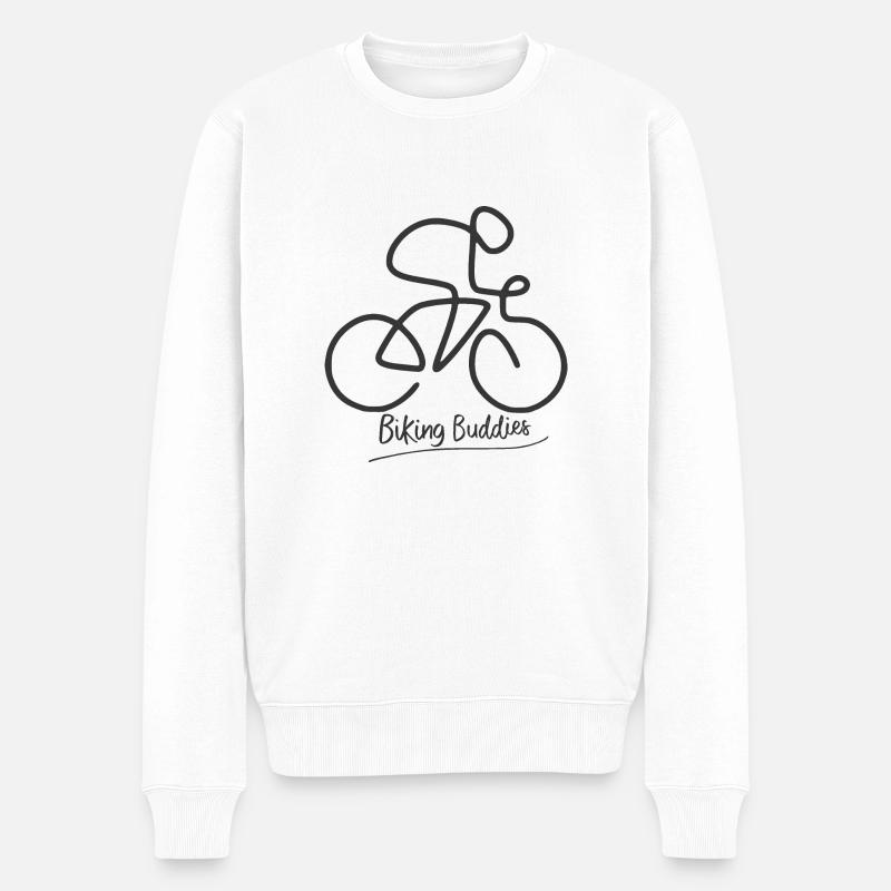 Copains de vélo - Pull Premium bio Homme - blanc