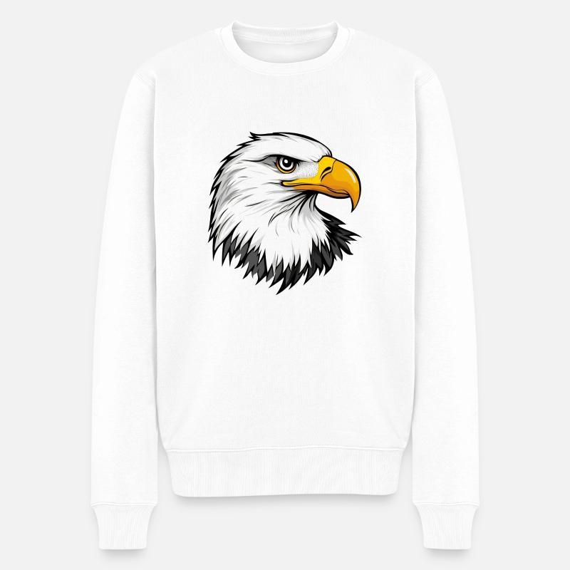 Tête d’aigle - Pull Premium bio Homme - blanc