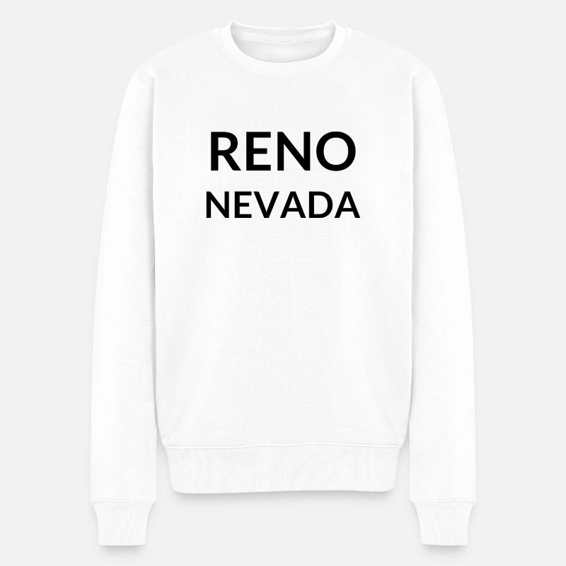Reno, Nevada, États-Unis - Pull Premium bio Homme - blanc