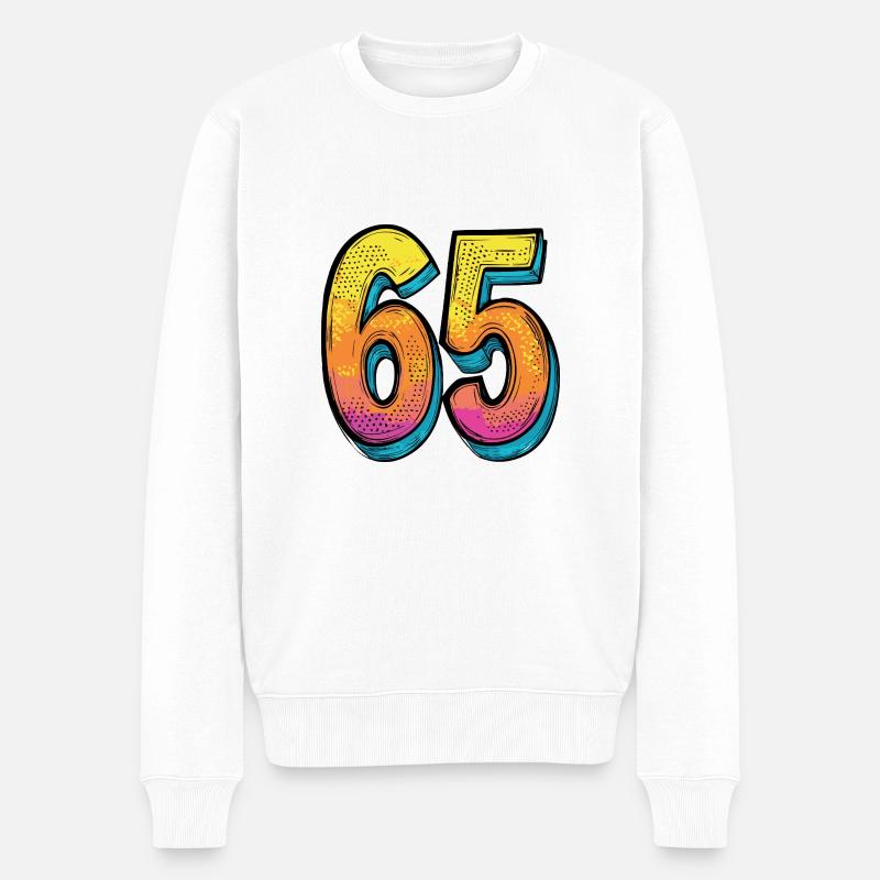 65 Symbole numérique - Pull Premium bio Homme - blanc