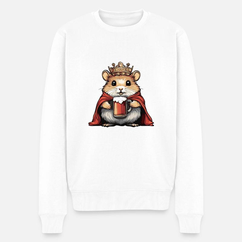 Bière de hamster drôle - Pull Premium bio Homme - blanc