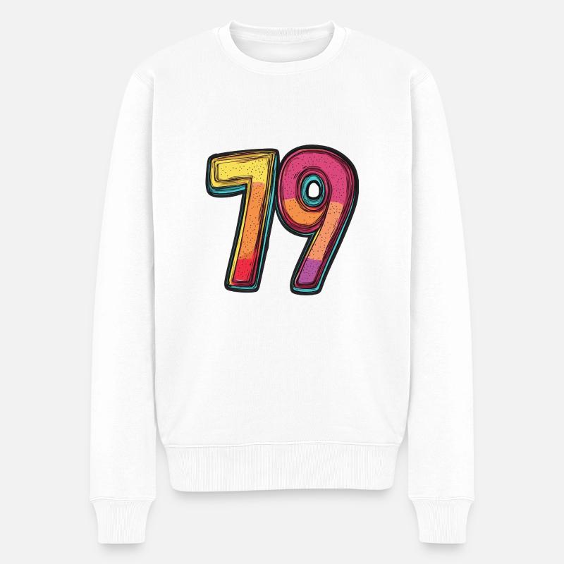 79 Symbole numérique - Pull Premium bio Homme - blanc