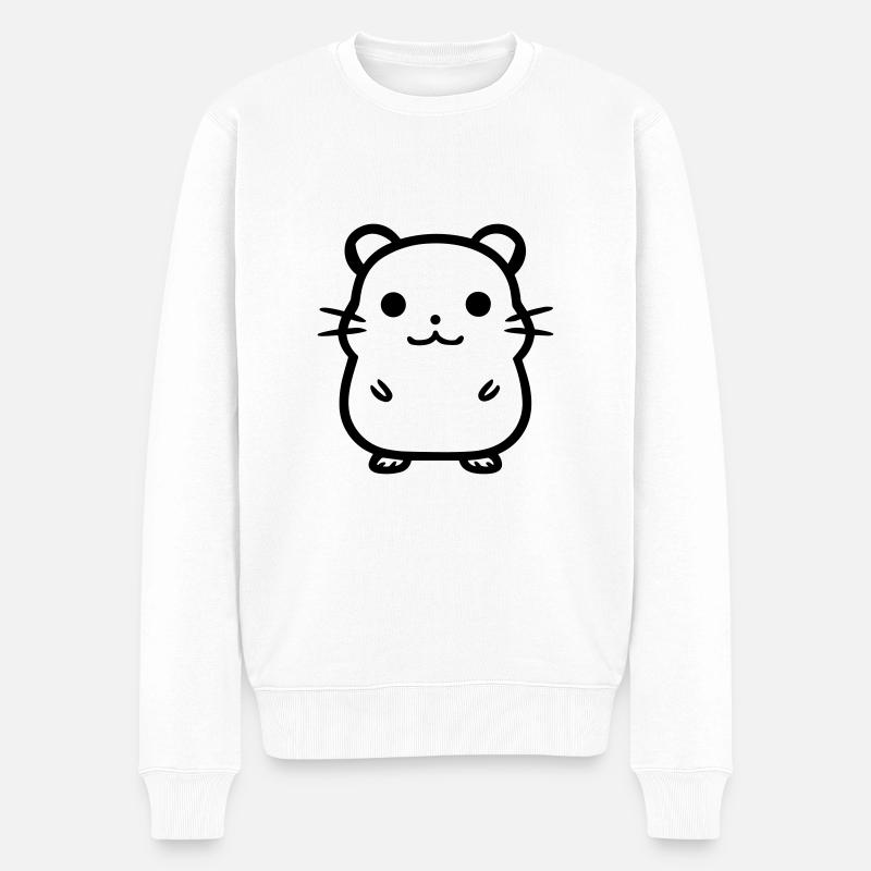 hamster - Pull Premium bio Homme - blanc