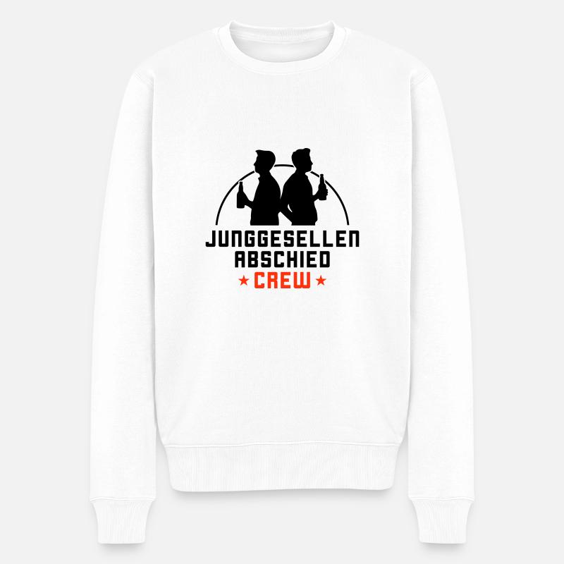 Junggesellenabschied Crew Jga - Männer Premium Bio Pullover - Weiß