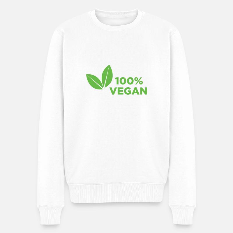 100% végétalien - Pull Premium bio Homme - blanc