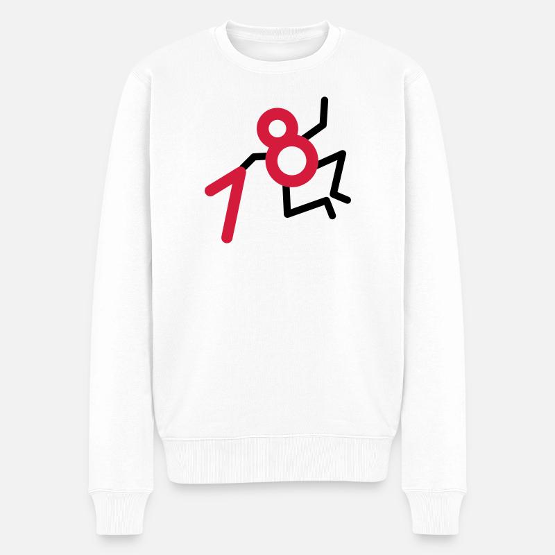 Enfin: 18 ans! - Pull Premium bio Homme - blanc