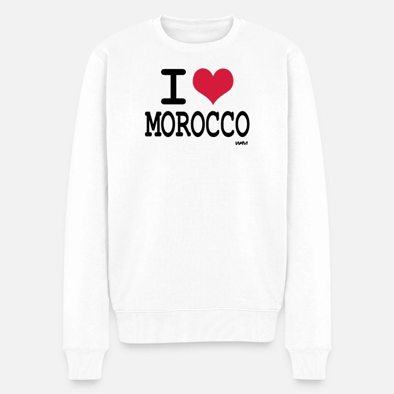 J'aime le maroc - couleurs personnalisables - Pull Premium bio Homme - blanc