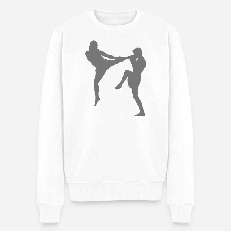 combattant - Pull Premium bio Homme - blanc
