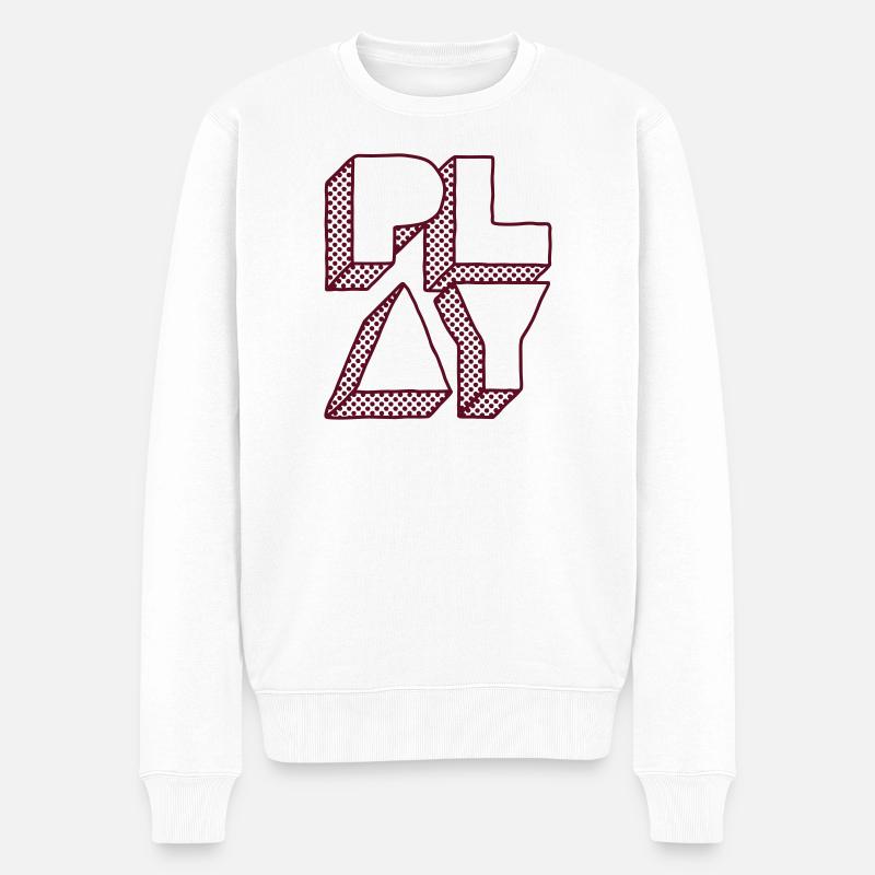 Press Play - Pull Premium bio Homme - blanc