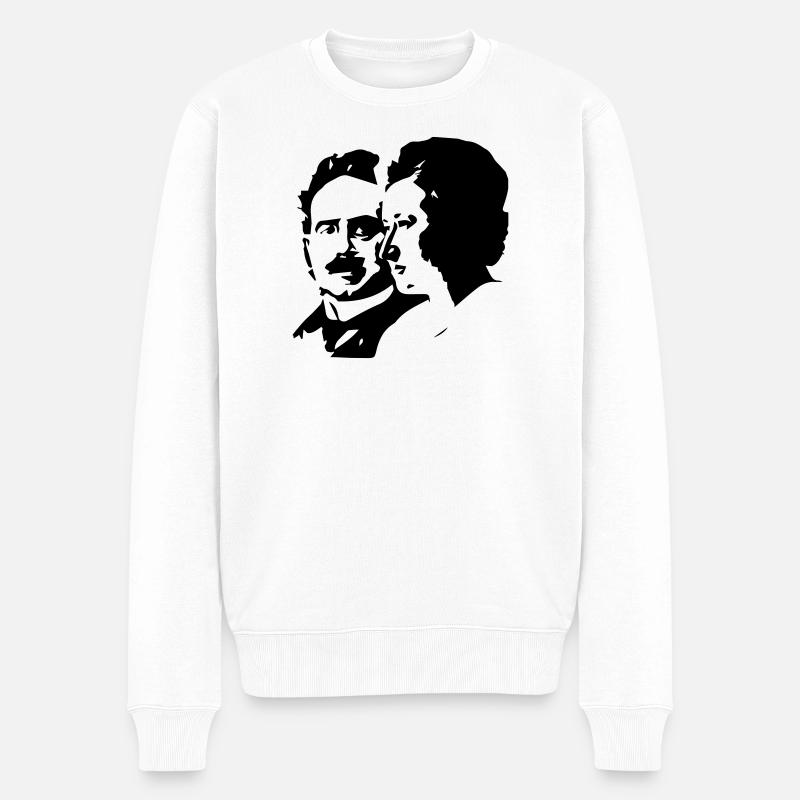 Luxemburg Liebknecht - Männer Premium Bio Pullover - Weiß