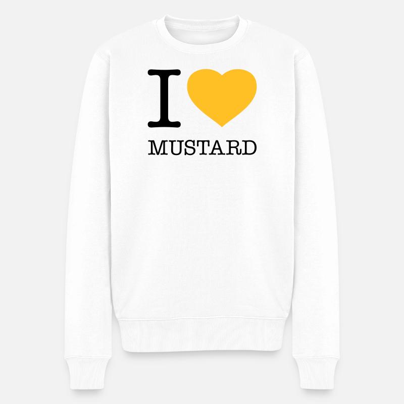 I LOVE MUSTARD - Pull Premium bio Homme - blanc