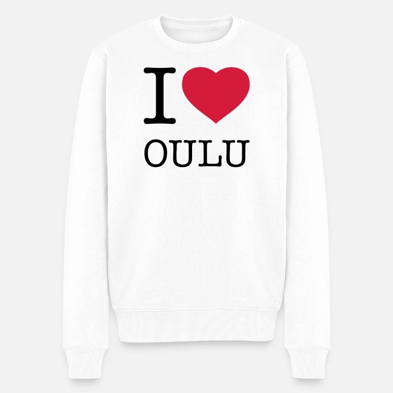 J’AIME OULU Finlande - Pull Premium bio Homme - blanc