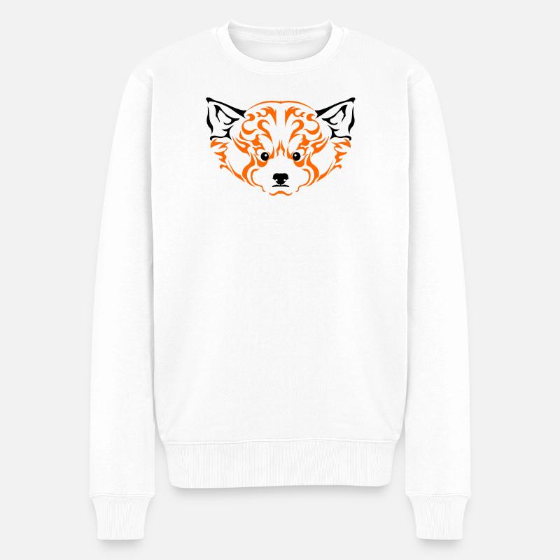 Panda1-roux - Pull Premium bio Homme - blanc