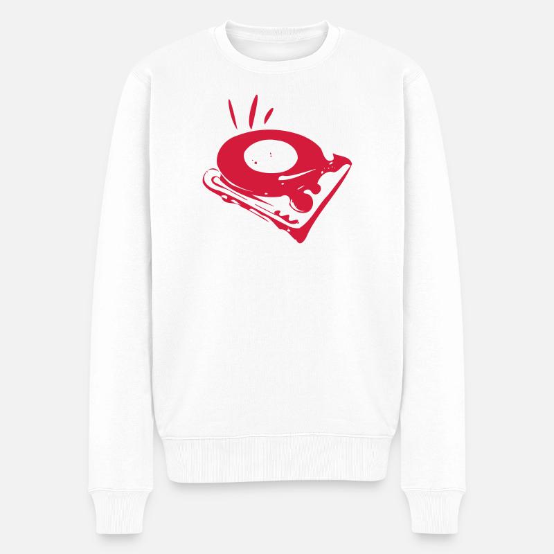 Vinyl ... - Männer Premium Bio Pullover - Weiß