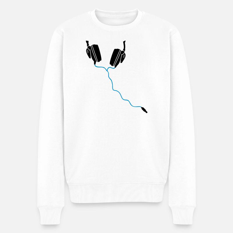 Casque DJ - Pull Premium bio Homme - blanc