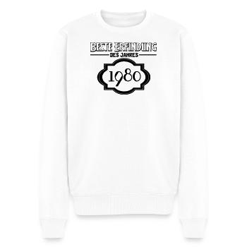 Beste Erfindung des Jahres 1980 Geschenk - Männer Premium Bio Pullover - Weiß - Vorne - Thijin (182cm)