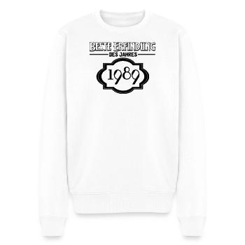Beste Erfindung des Jahres 1989 Geschenk - Männer Premium Bio Pullover - Weiß - Vorne - Thijin (182cm)