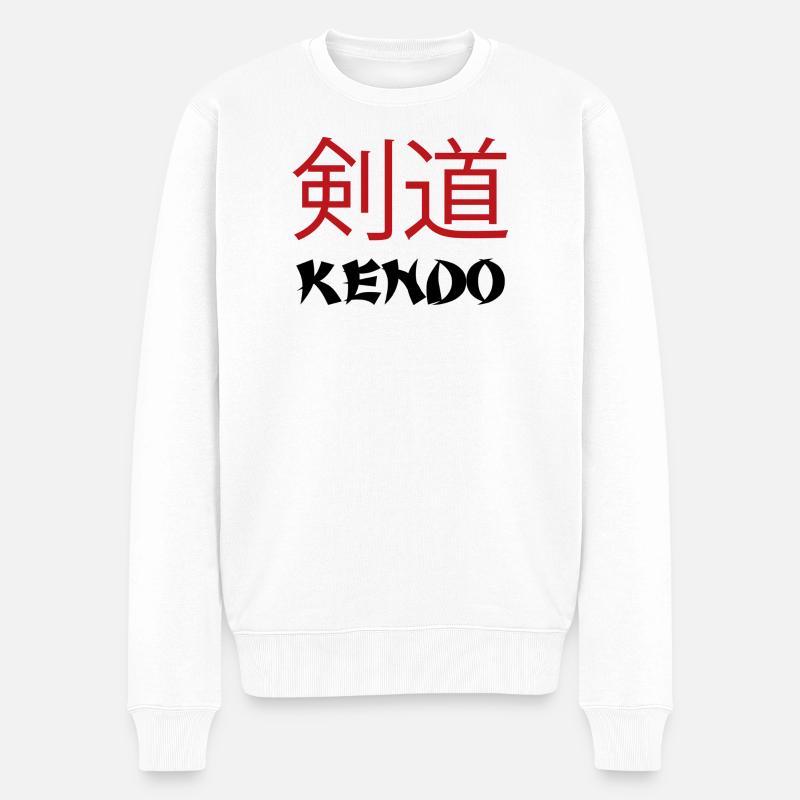 Kendo - Männer Premium Bio Pullover - Weiß