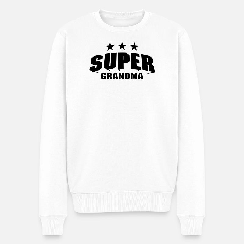 Super Grandma - Pull Premium bio Homme - blanc