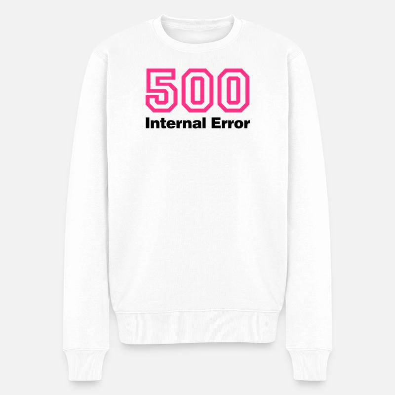 Error 500 Internal Error - Männer Premium Bio Pullover - Weiß