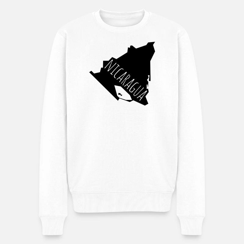 nicaragua - Männer Premium Bio Pullover - Weiß