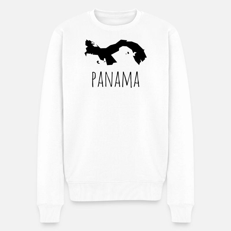 panama - Männer Premium Bio Pullover - Weiß
