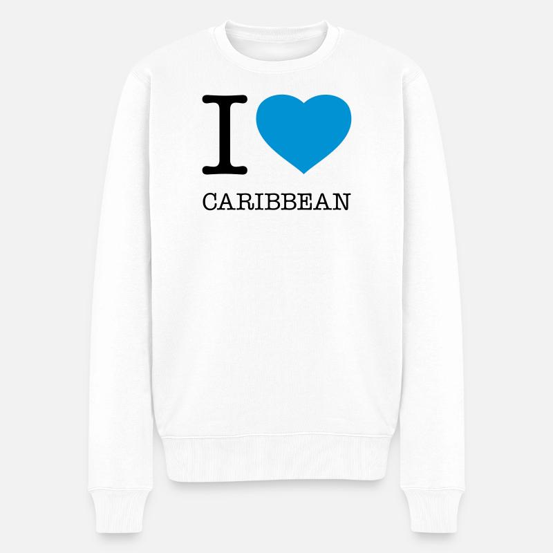 J’AIME LES CARAÏBES Karibik - Pull Premium bio Homme - blanc