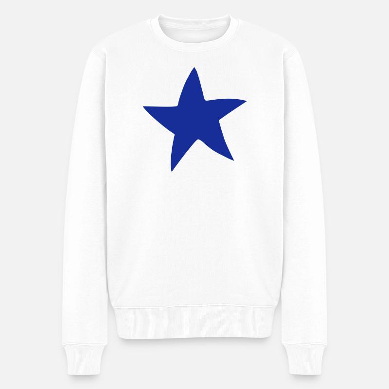 Seesternen - Männer Premium Bio Pullover - Weiß