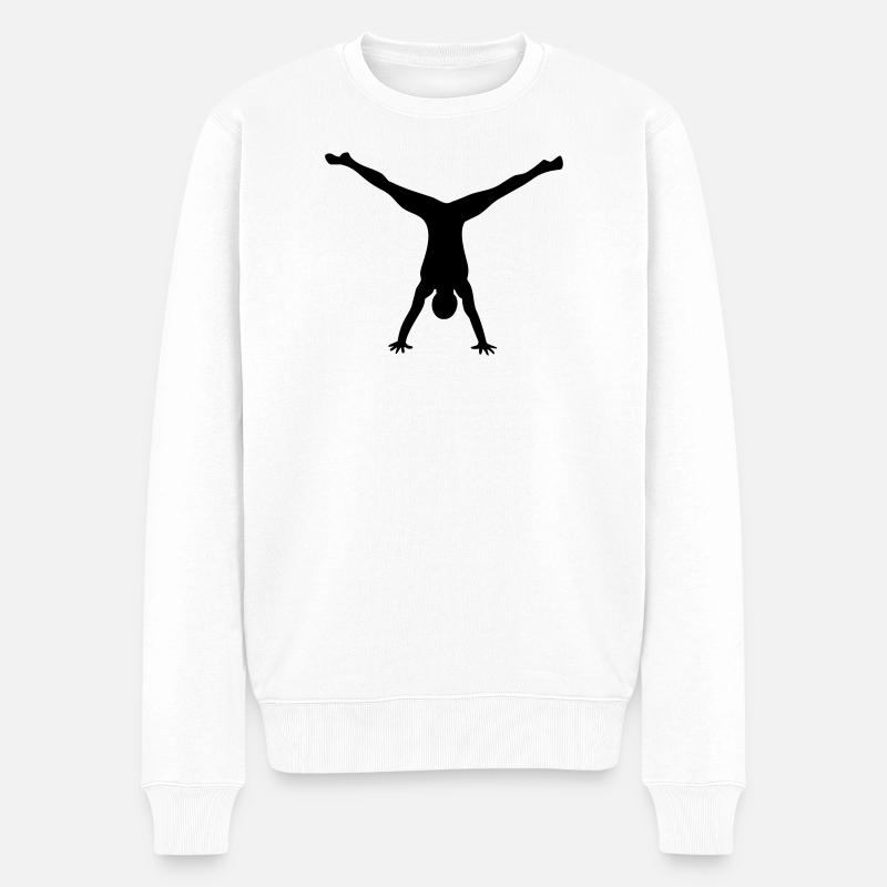 gymnastics3 - Männer Premium Bio Pullover - Weiß