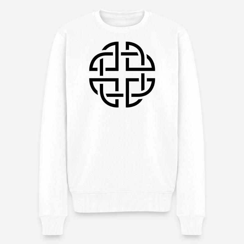 Celtic Knot - Männer Premium Bio Pullover - Weiß