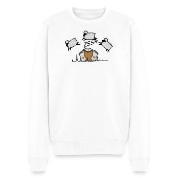 La compter les moutons - Pull Premium bio Homme - blanc - Devant - Thijin (182cm)