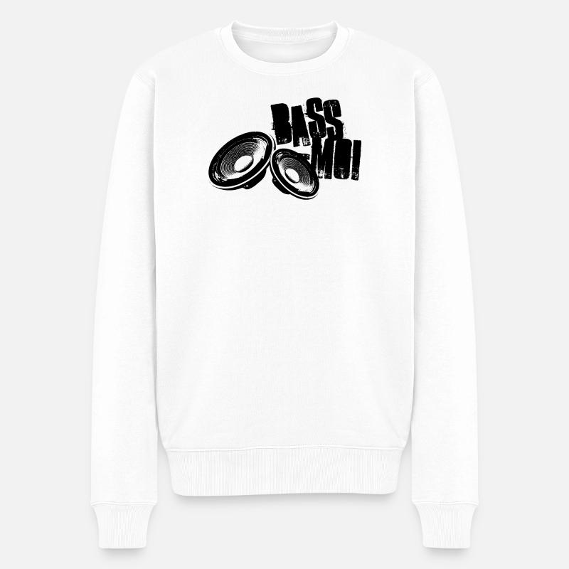 bass-moi baise-moi bass lautsprecher speaker - Männer Premium Bio Pullover - Weiß