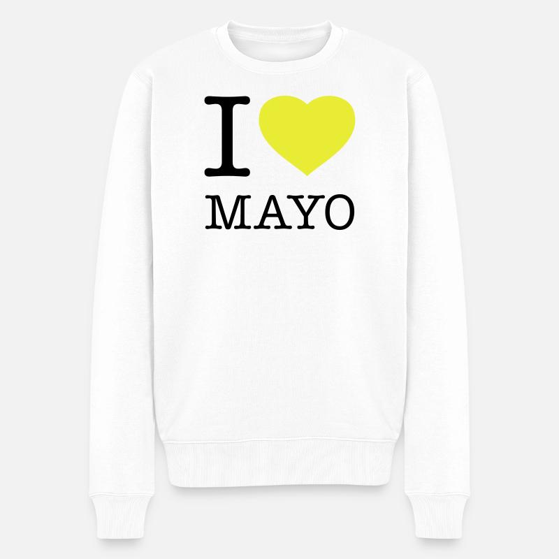 J’ADORE LA MAYONNAISE Mayo - Pull Premium bio Homme - blanc