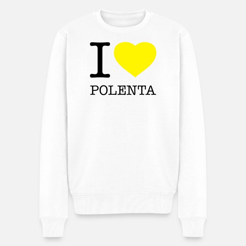 J’ADORE LE MAÏS POLENTA - Pull Premium bio Homme - blanc