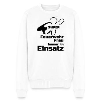 Super Feuerwehrfrau Geschenk - Männer Premium Bio Pullover - Weiß - Vorne - Thijin (182cm)
