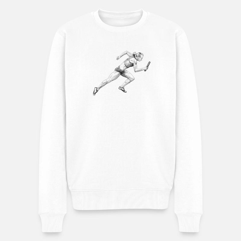 Runner - Pull Premium bio Homme - blanc