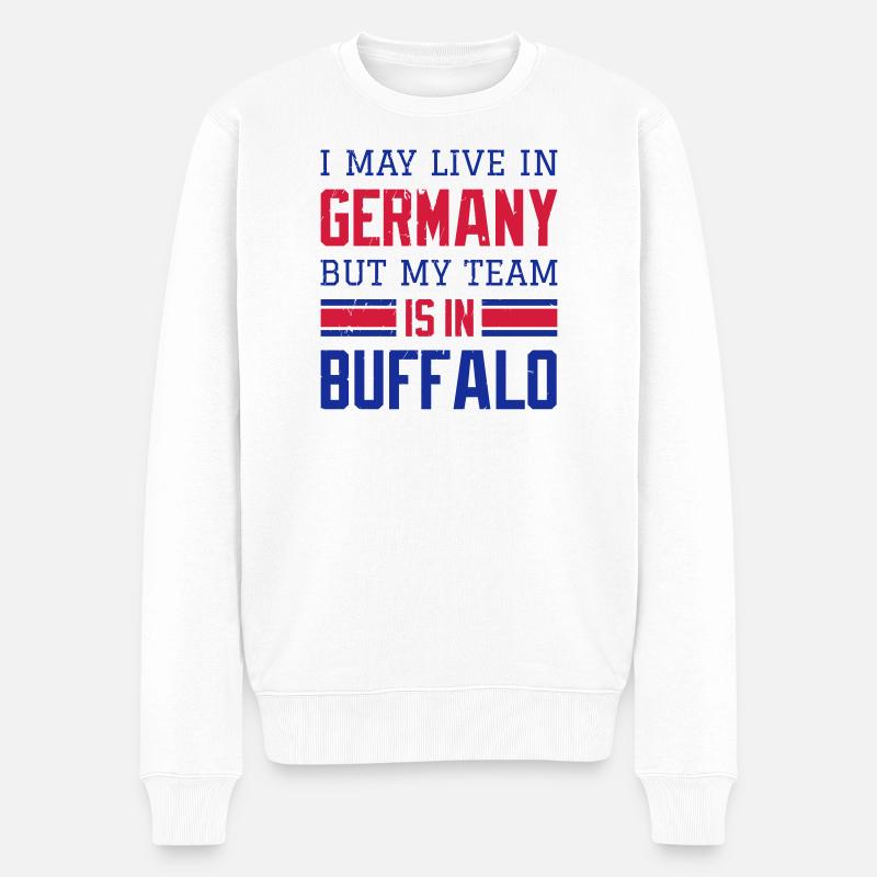 Buffalo - Männer Premium Bio Pullover - Weiß